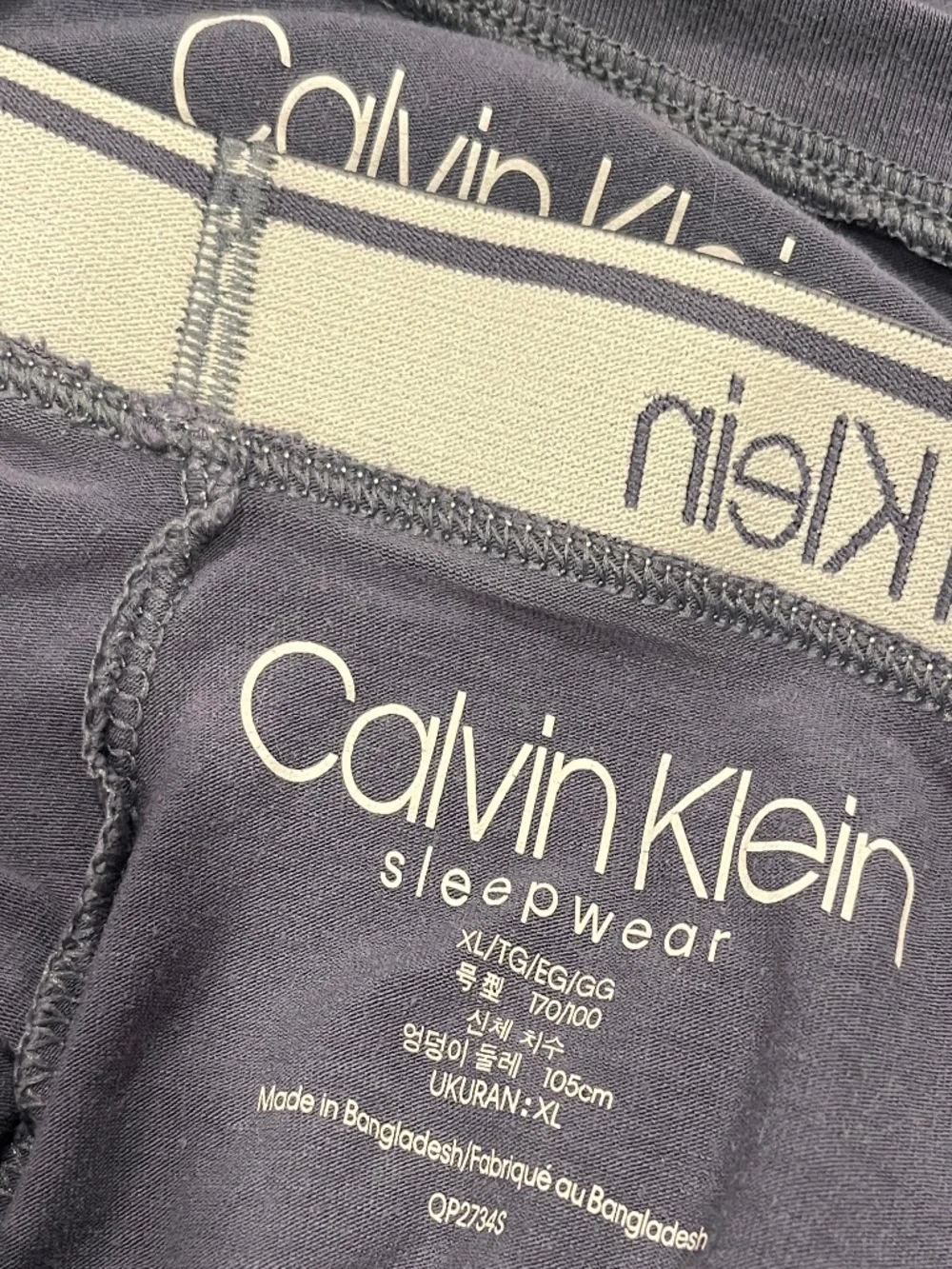 Calvin Klein 2-Piece Short Sleeve Denim Blue Sleepwear Set XL